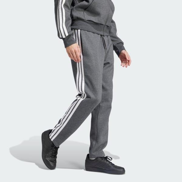 adidas Essentials 3-Stripes Open Hem Fleece Pants Medium Grey Heather XL Mens Product Image
