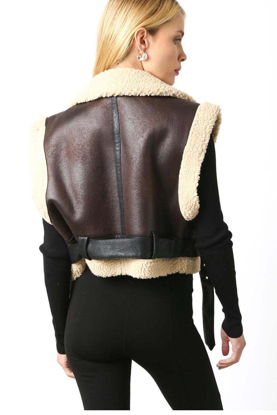 Faux Leather Vest Product Image
