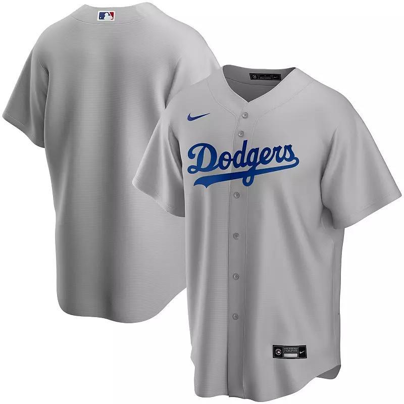 Men's Nike Gray Los Angeles Dodgers Alternate Replica Team Jersey, Size: Small, Grey Product Image