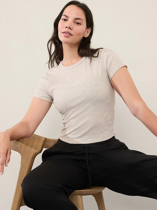 Signature Rib Crop Tee Product Image