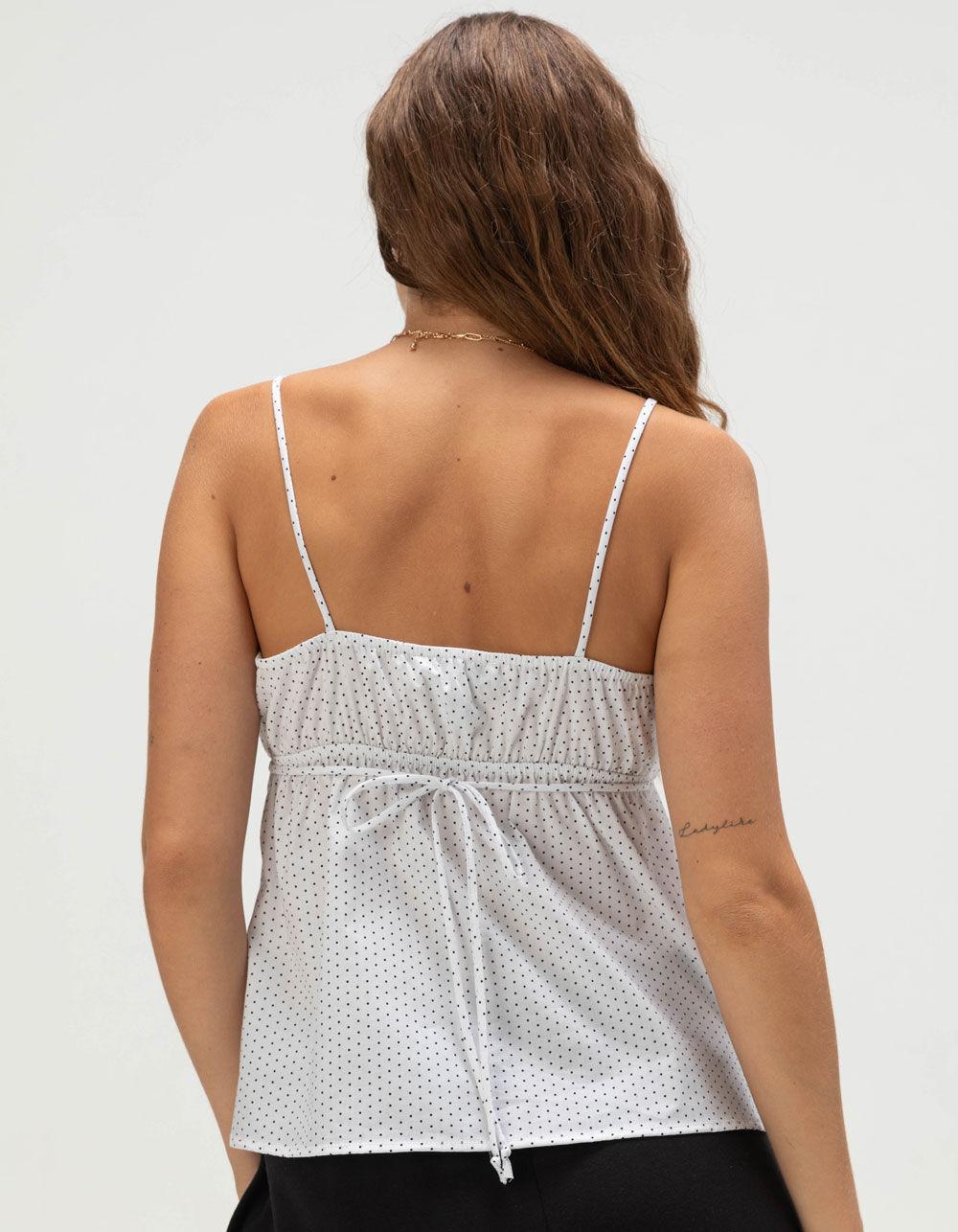 RSQ Womens Babydoll Cami - WHT/BLK Product Image