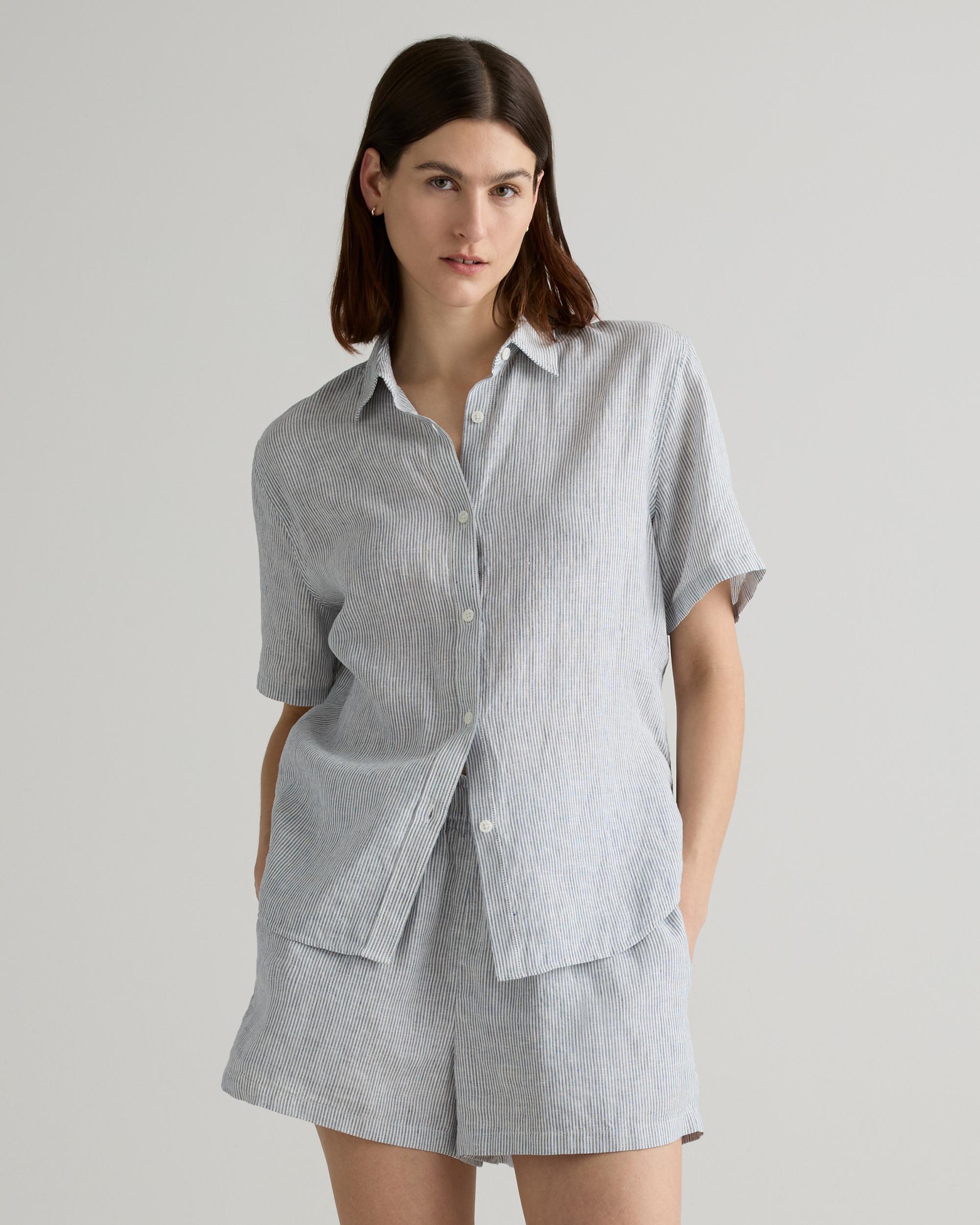 Quince | Women's 100% European Linen Shorts Pajama Set Size XS Product Image