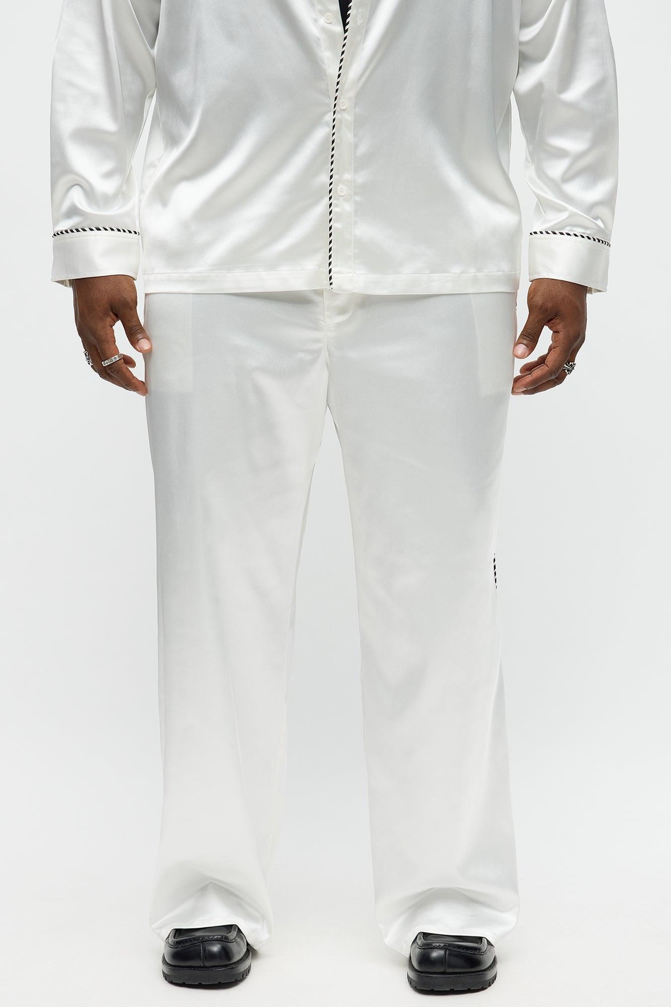 Relaxed Luxe Track Trousers - White Product Image