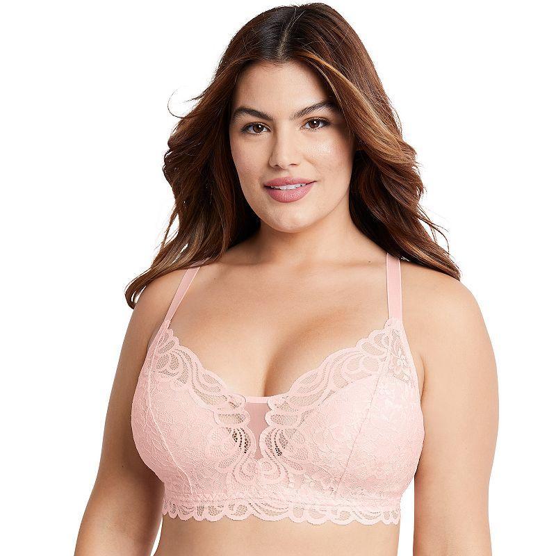 Bali® Lace Desire® Wireless Bra DF6591, Women's, Size: XL, Brown Product Image