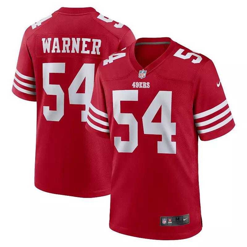 Men's Nike Fred Warner Scarlet San Francisco 49ers Player Game Jersey, Size: 3XL Product Image
