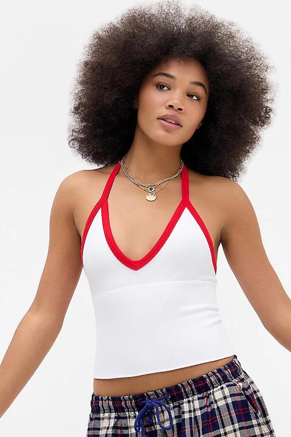 Out From Under Andi Tipped Halter Top Womens at Urban Outfitters Product Image
