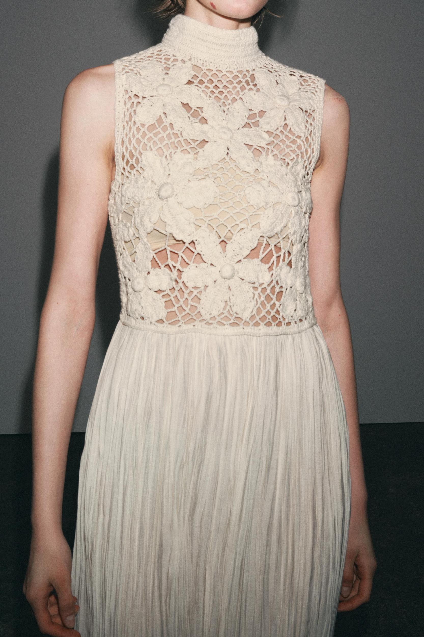 FLORAL EMBROIDERY COMBINATION DRESS Product Image