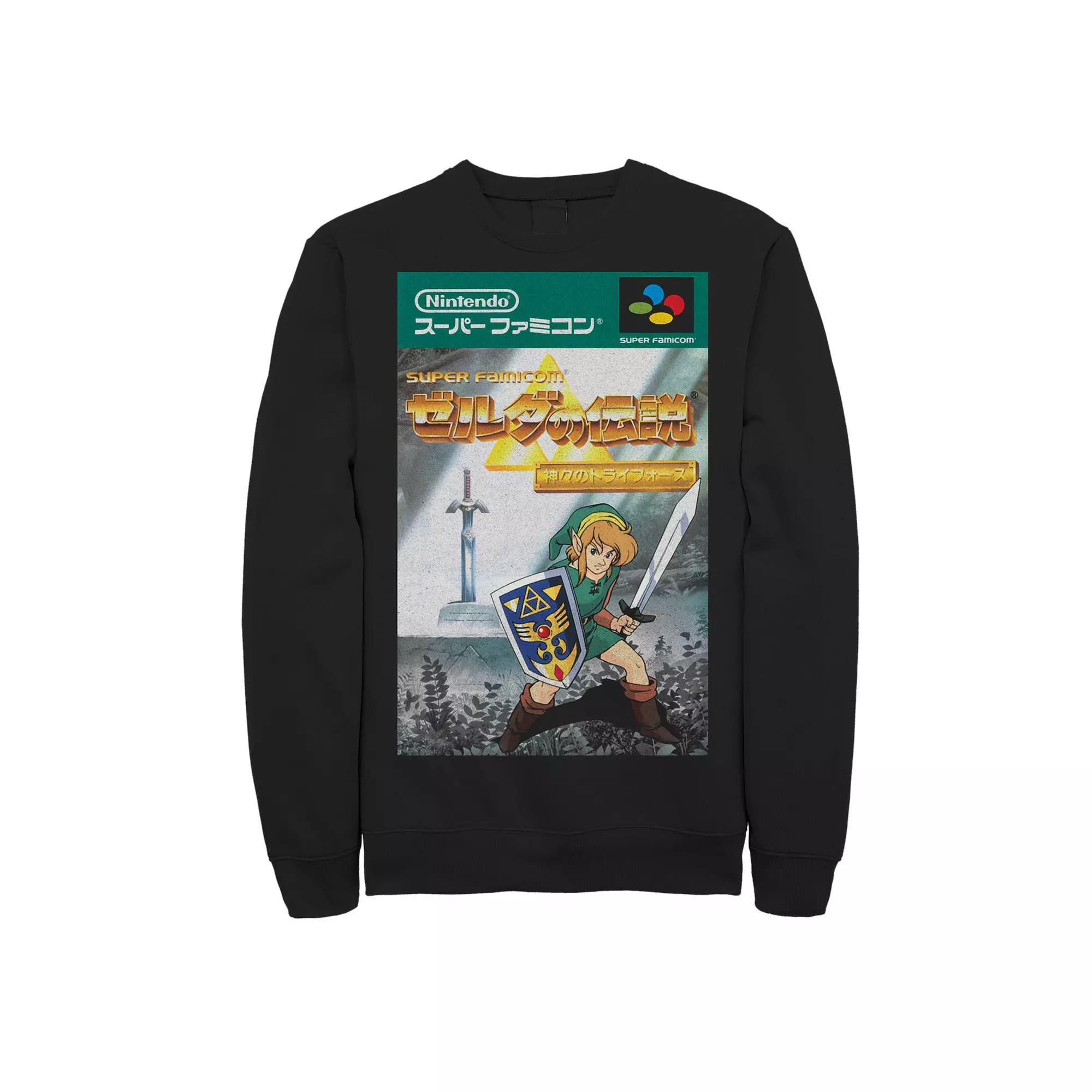 Men's Nintendo Legend of Zelda Japanese Cover Sweatshirt, Size: XL, Black Product Image