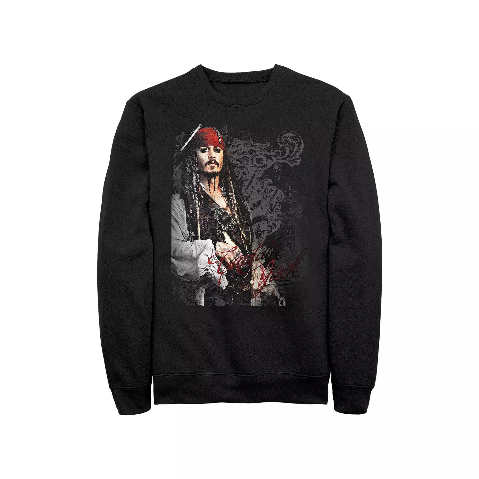 Men's Disney's Pirates Of The Caribbean Ornate Jack Sweatshirt, Size: XXL, Black Product Image