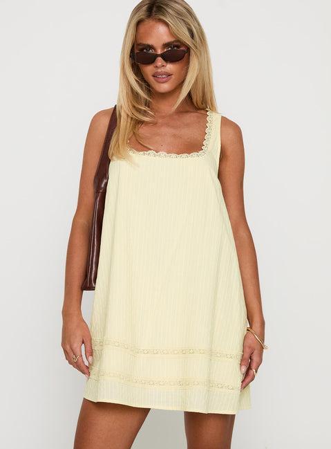 Alanah Mini Dress Lemon Product Image
