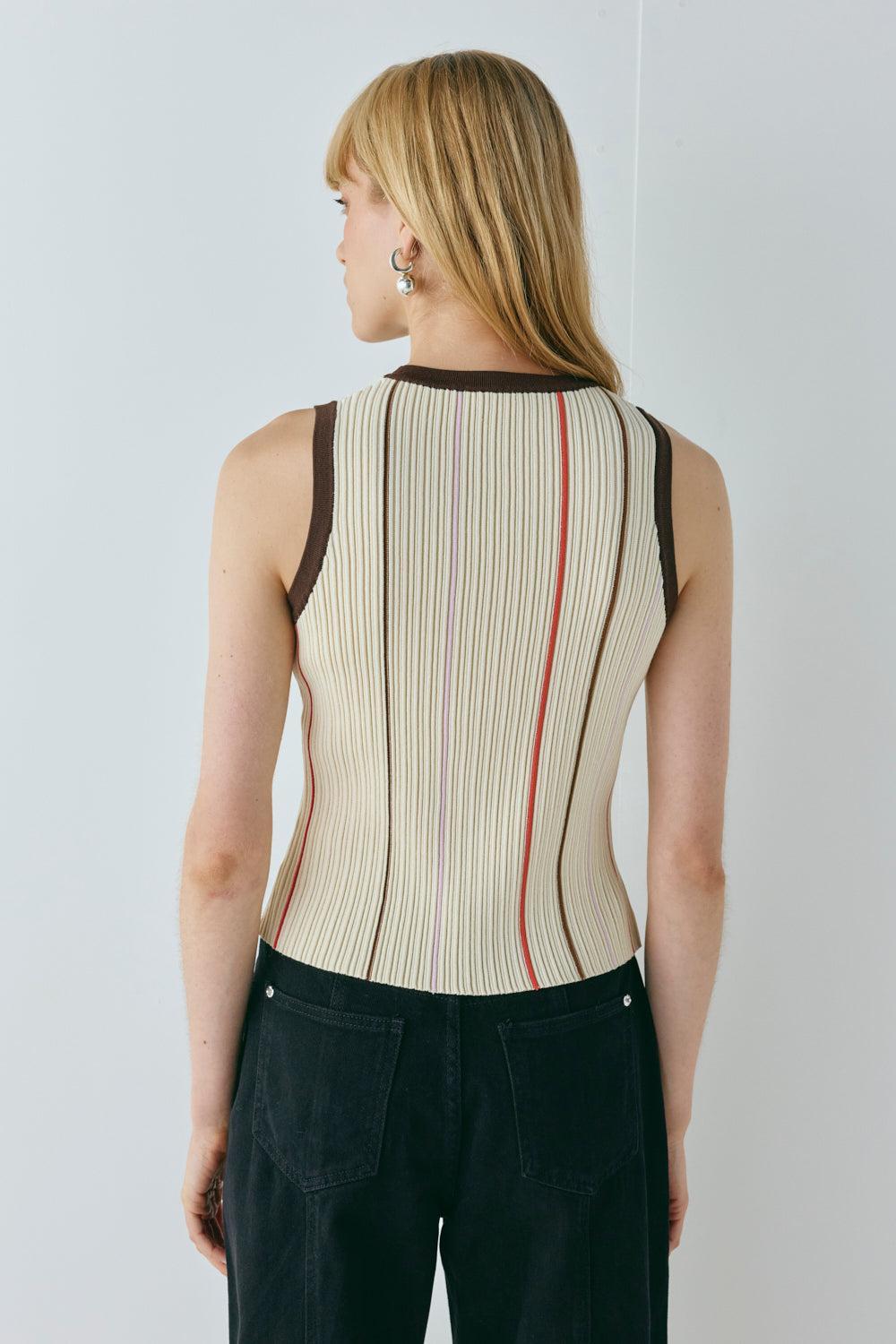 Frances Knit Top Stripe Product Image