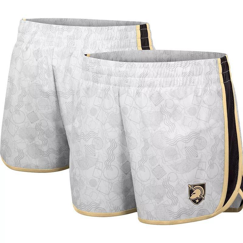 Womens Colosseum White/Black Army Black Knights The Plastics Geo Print Shorts Product Image