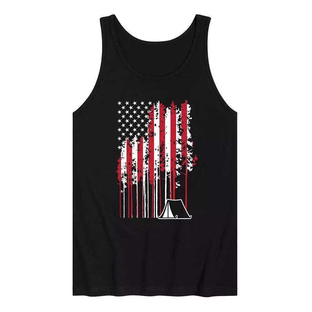 Mens Camp Pines American Flag Tank Top Product Image