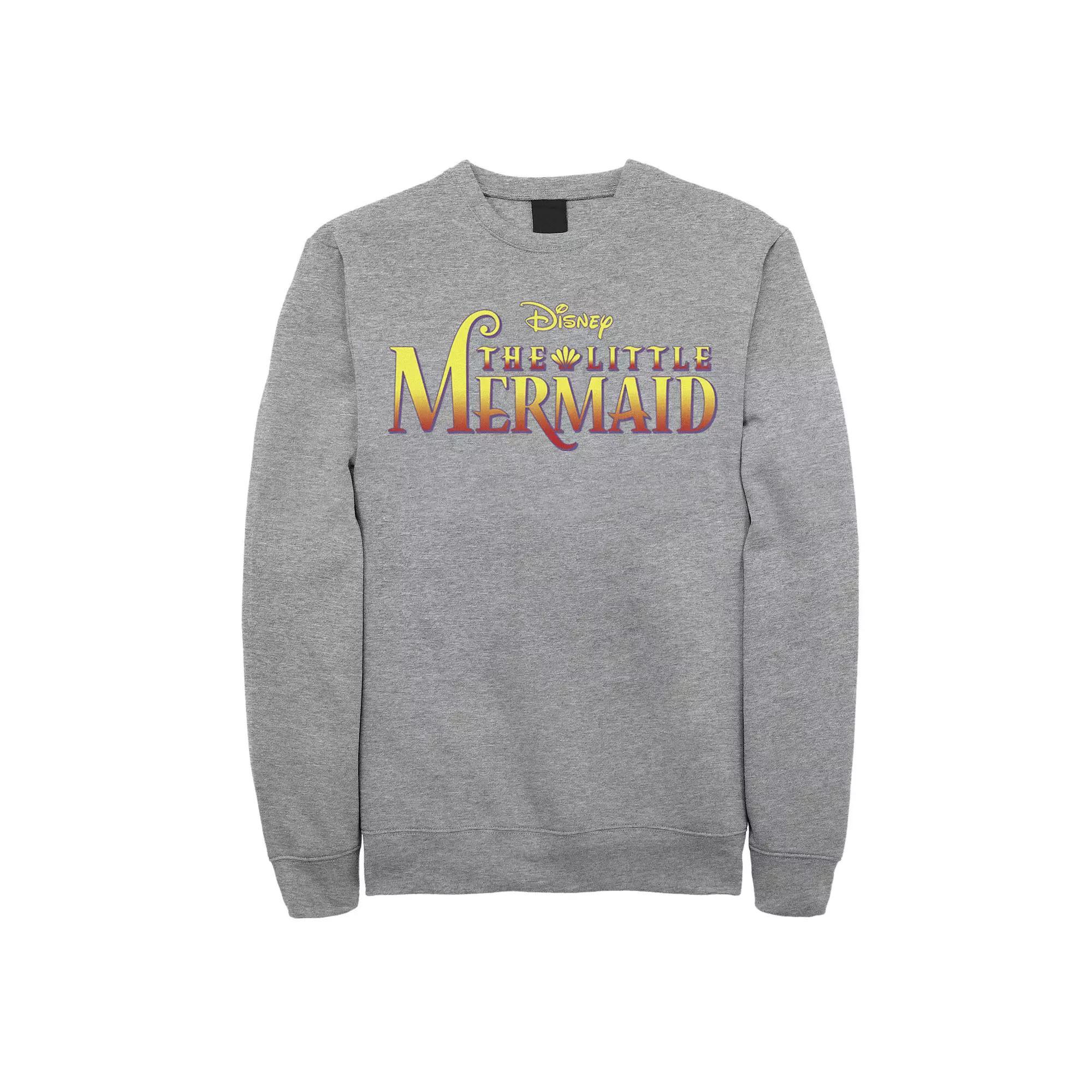 Disney's The Little Mermaid Men's Classic Logo Sweatshirt, Size: Large, Athletic Grey Product Image