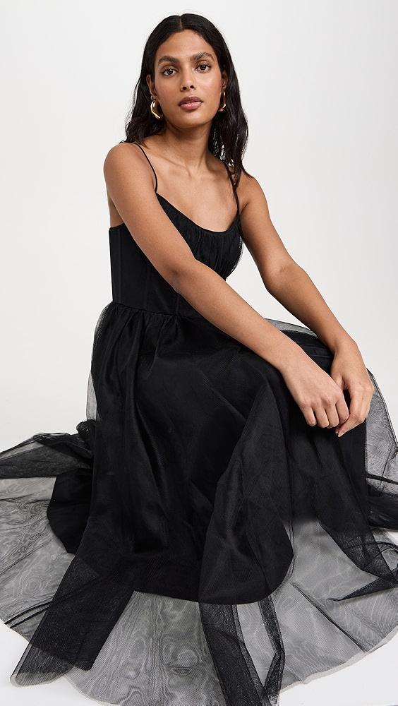 Zimmermann Tulle Corset Midi Dress | Shopbop Product Image