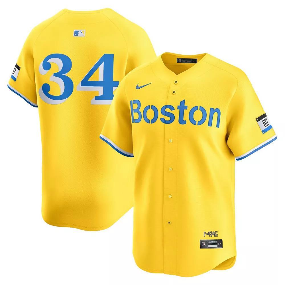 Men's Nike David Ortiz Gold Boston Red Sox City Connect Retired Player Jersey, Size: XL Product Image