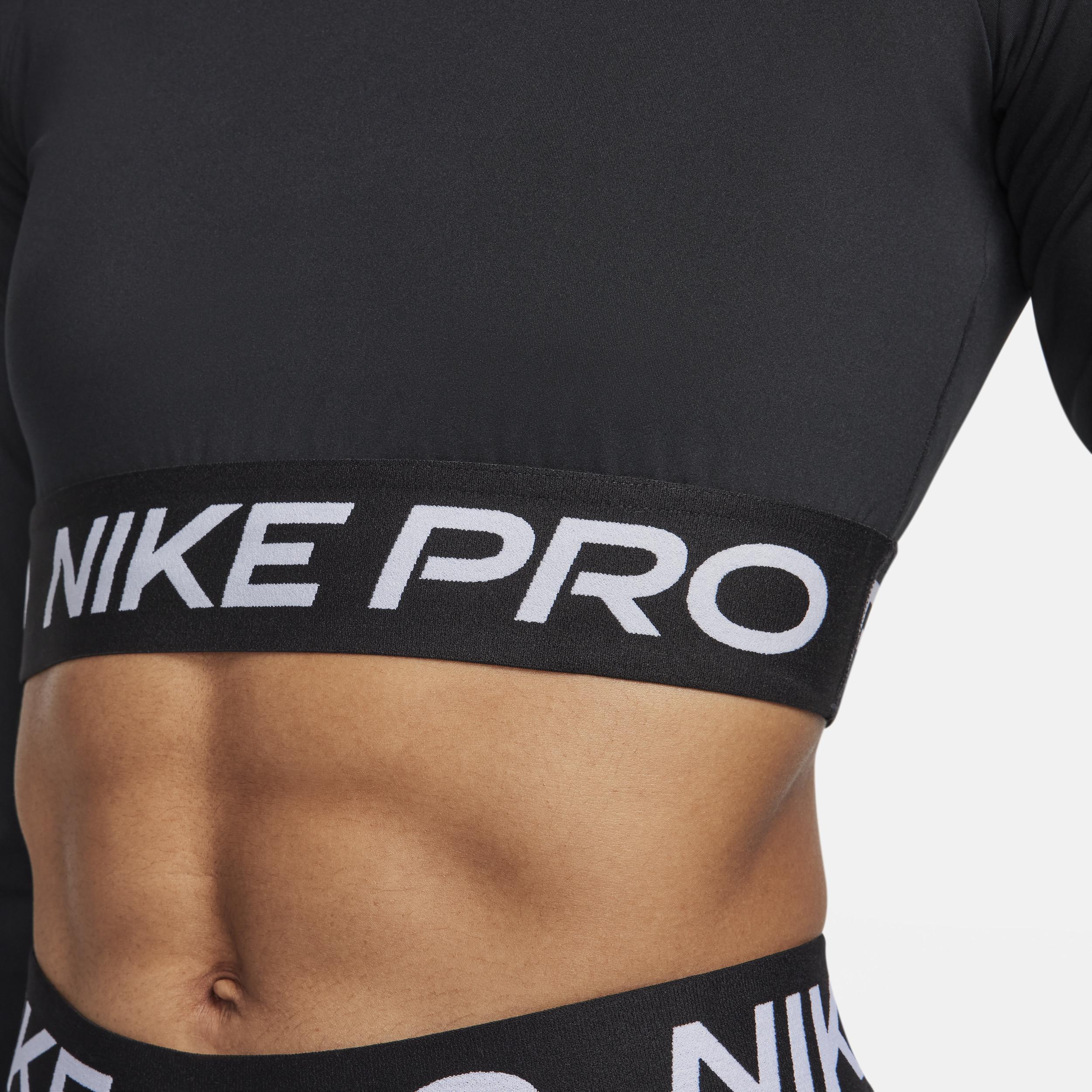 Nike Womens Pro 365 Dri-FIT Cropped Long-Sleeve T-Shirt Product Image