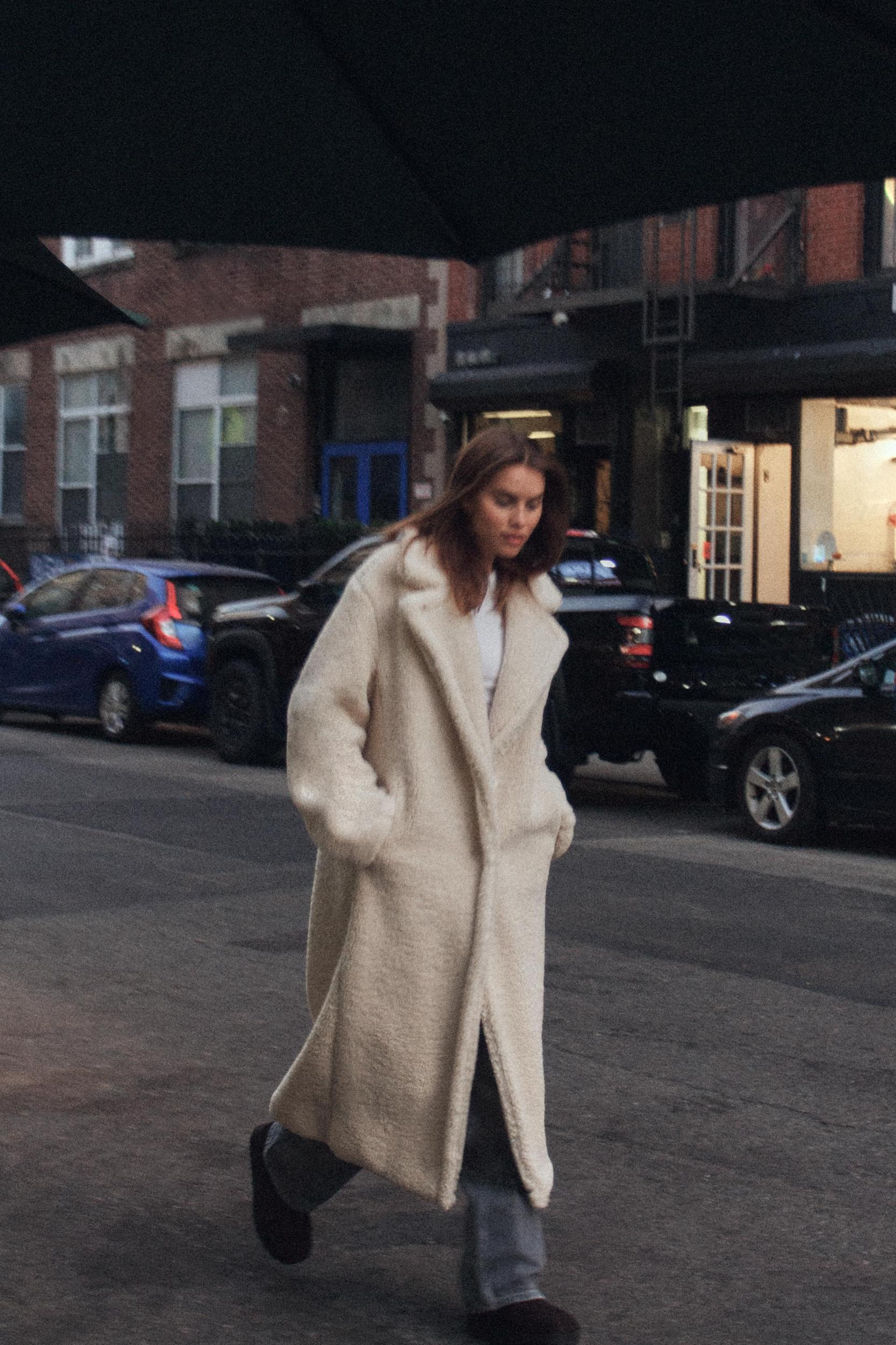 LONG FLEECE COAT Product Image