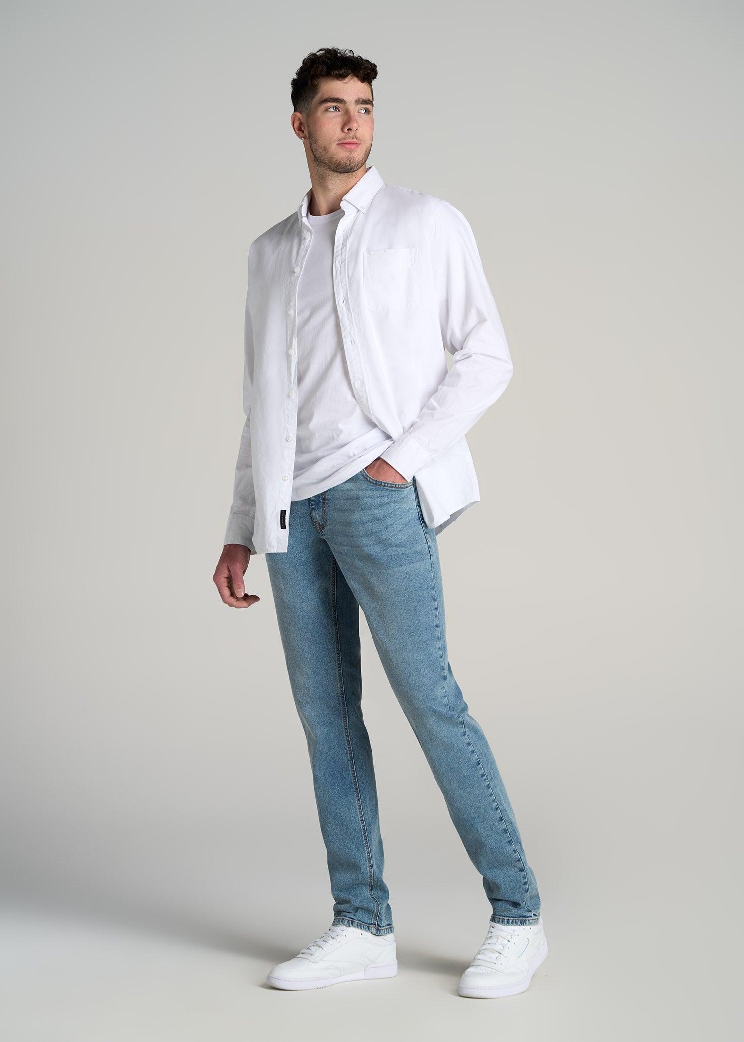 Carman TAPERED Jeans for Tall Men in Vintage Faded Blue Product Image