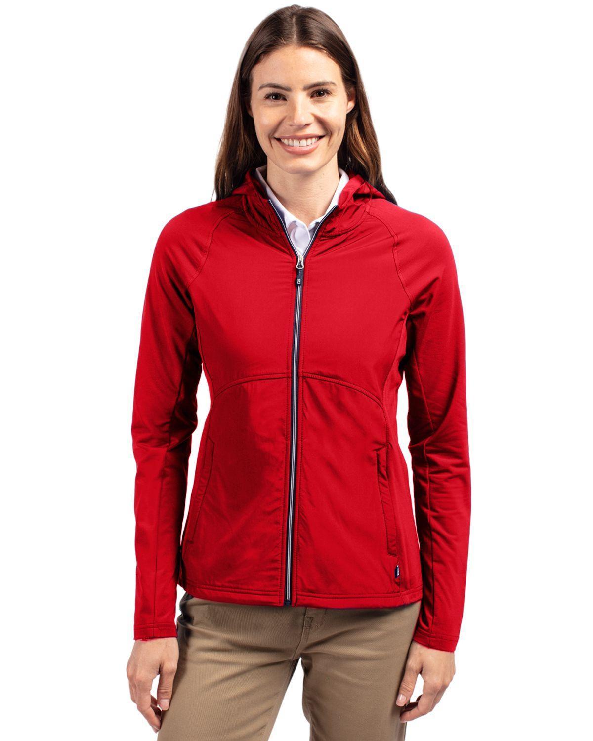 Cutter & Buck Womens Adapt Eco Knit Hybrid Recycled Full Zip Jacket Product Image