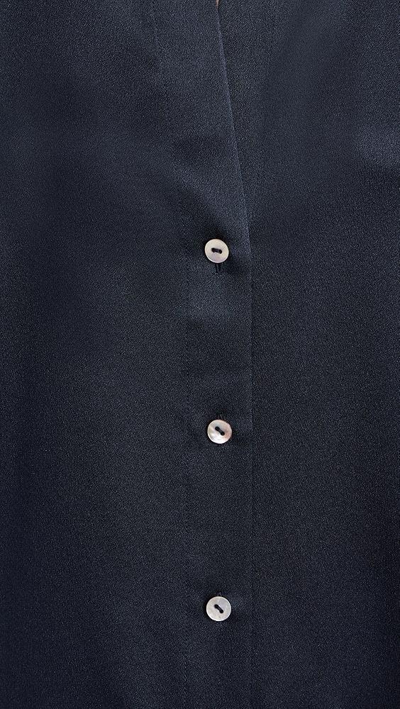 Vince Cap Sleeve Ruched Back Blouse | Shopbop Product Image