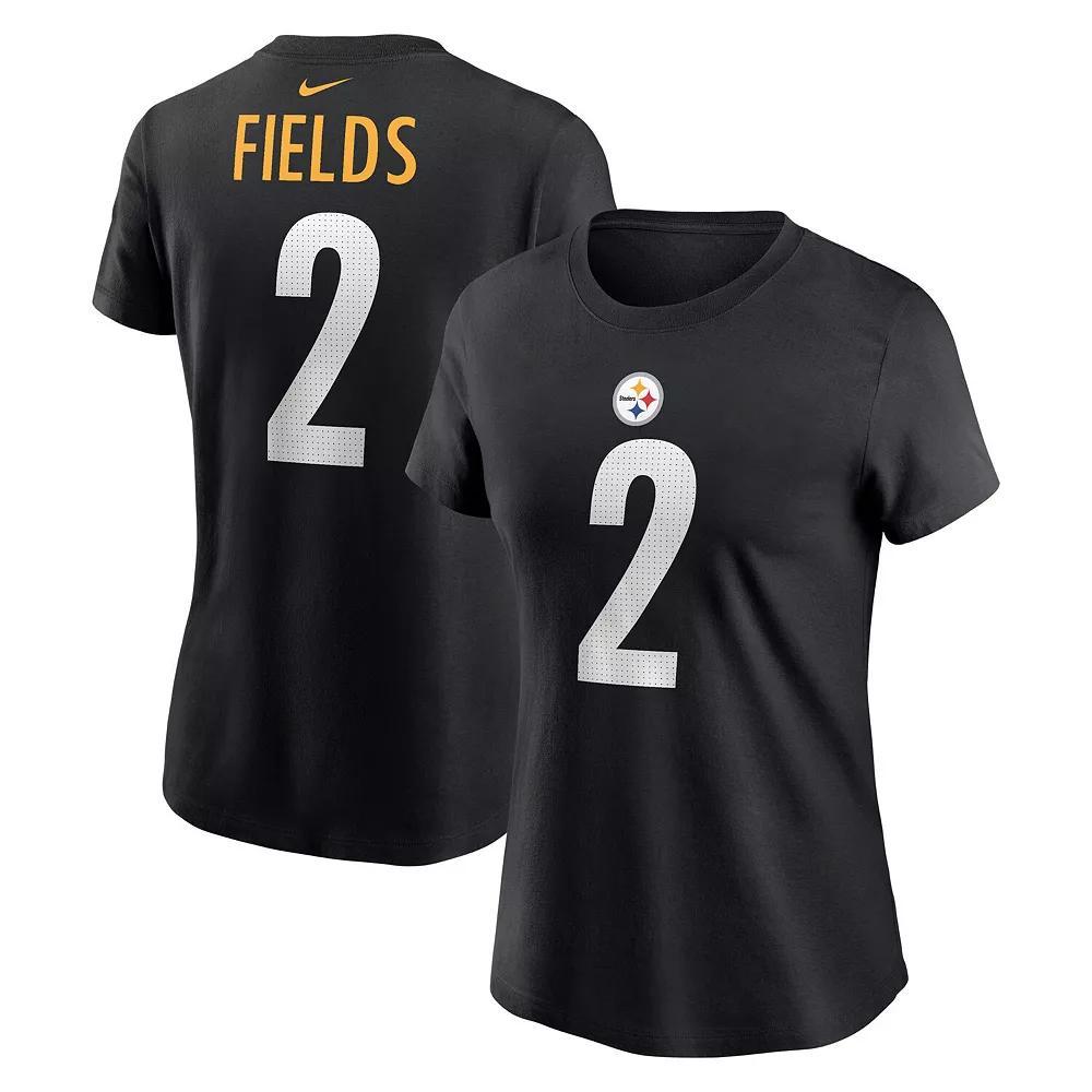 Women's Nike Justin Fields Black Pittsburgh Steelers Player Name & Number T-Shirt, Size: 2XL Product Image