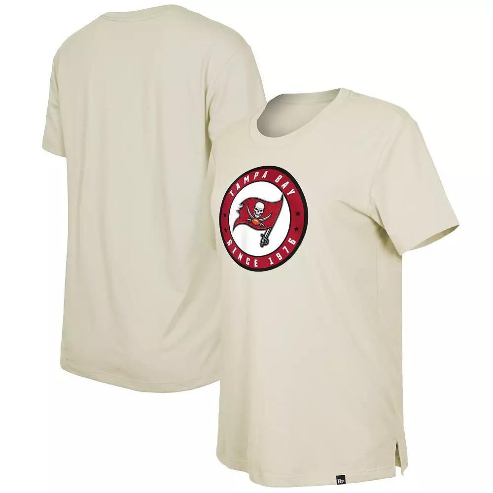 Women's New Era  Cream Tampa Bay Buccaneers 2023 NFL Draft T-Shirt, Size: Small, Beige Product Image