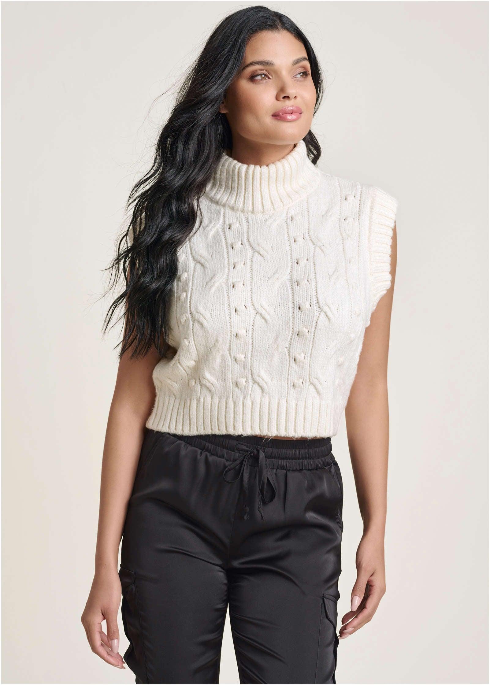 Cable Knit Sweater - Off White Product Image