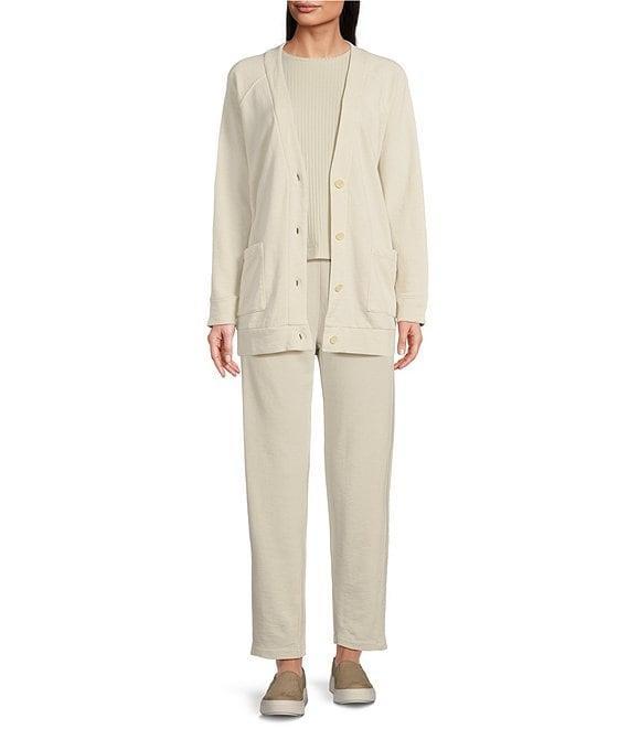 Eileen Fisher Garment Dyed Terry Slouchy Ankle Pants Product Image