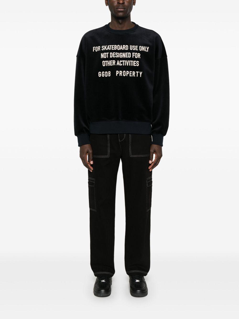 embroidered-lettering sweatshirt Product Image