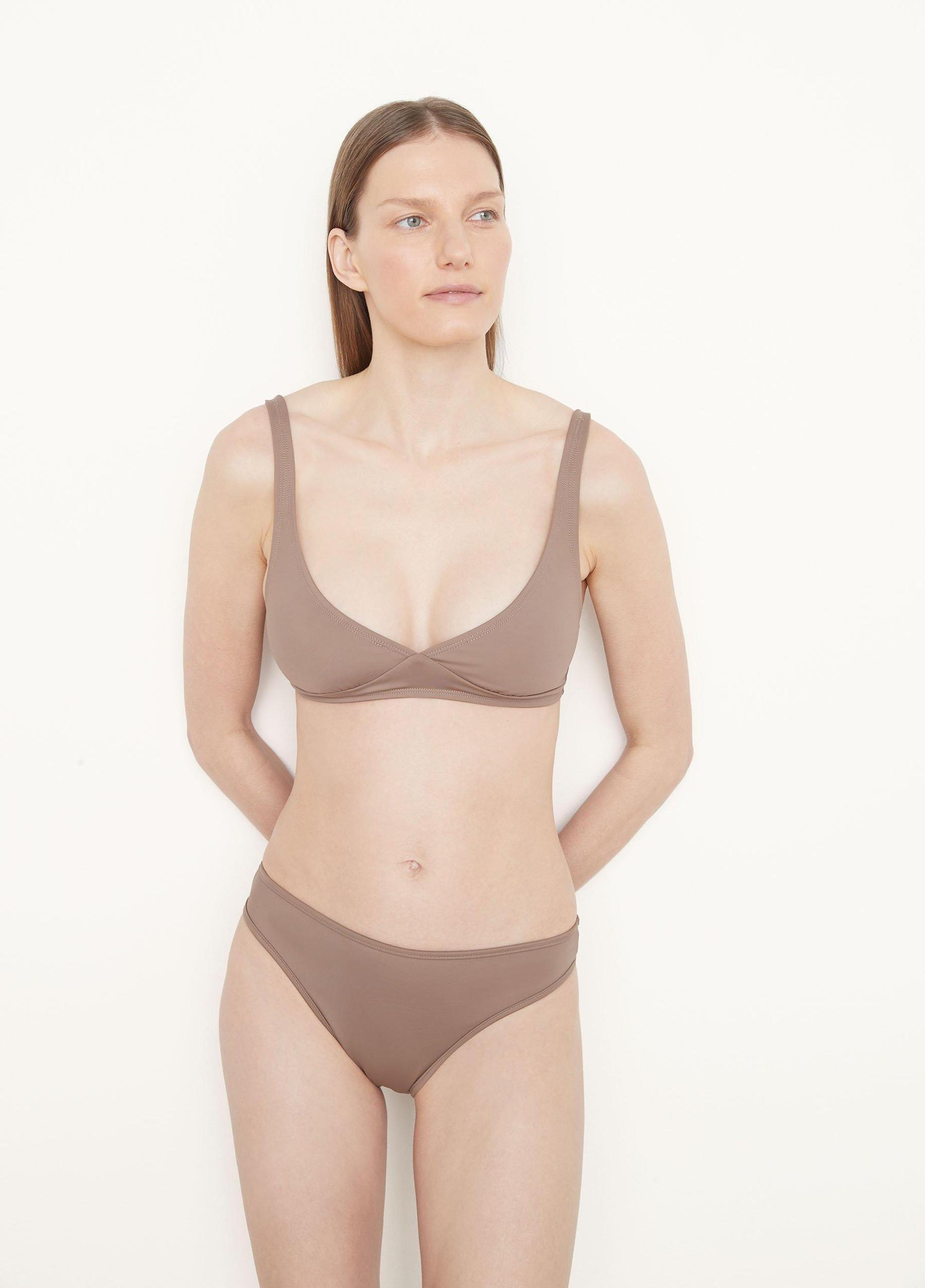 Womens Nu Swim High-Cut Bottom, Taupe, Size L Vince Product Image