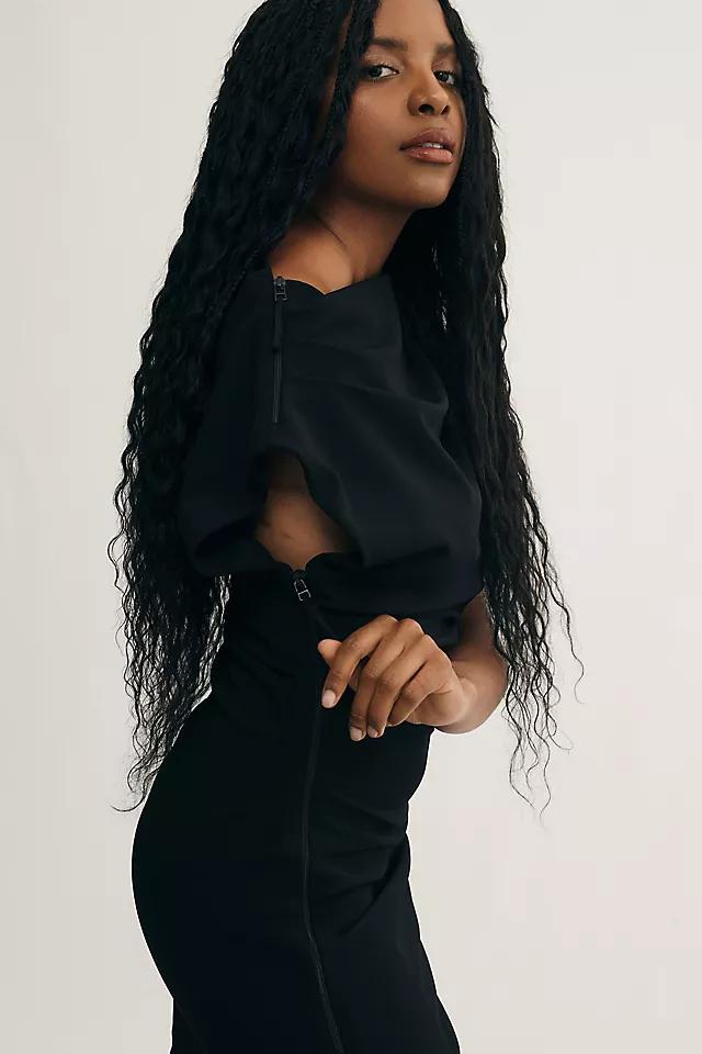 The Maya Ruched Cowl-Neck Dress Product Image