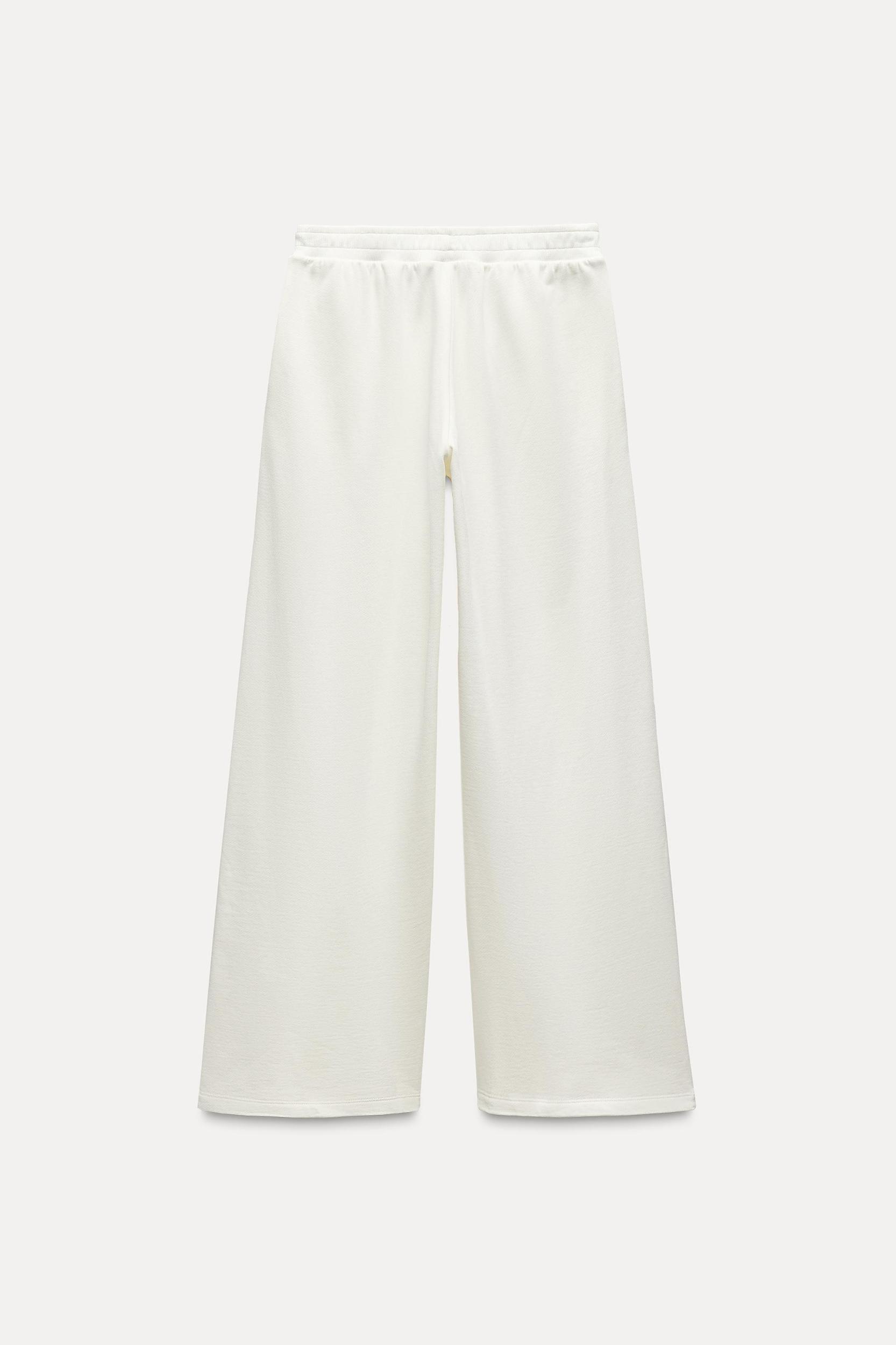 EMBROIDERED PLUSH PANTS Product Image