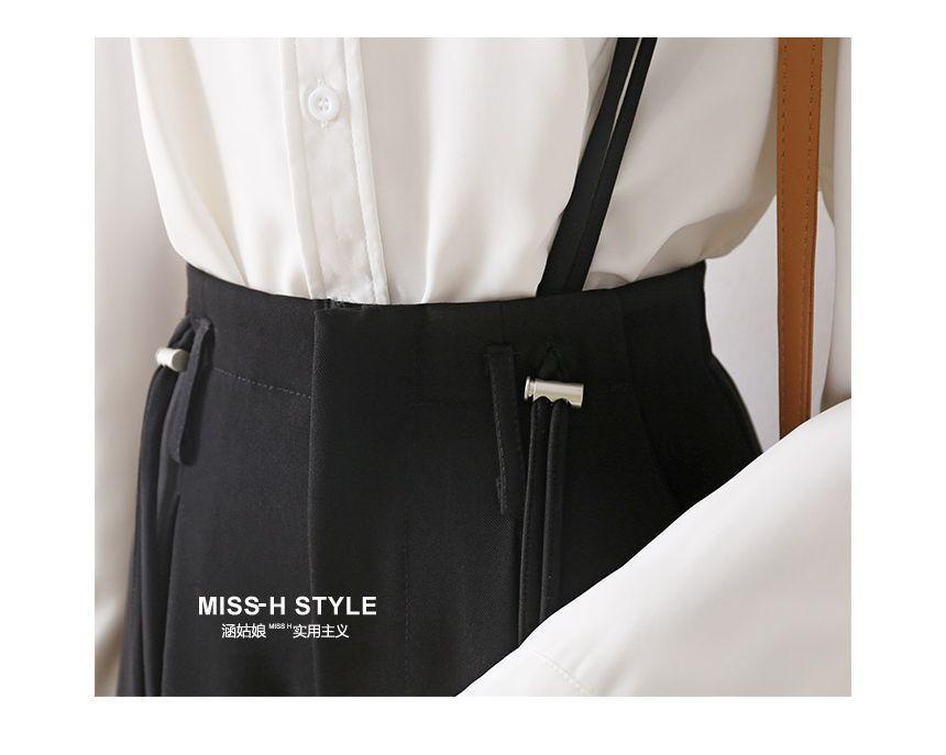 High Waist Wide Leg Dress Pants Product Image