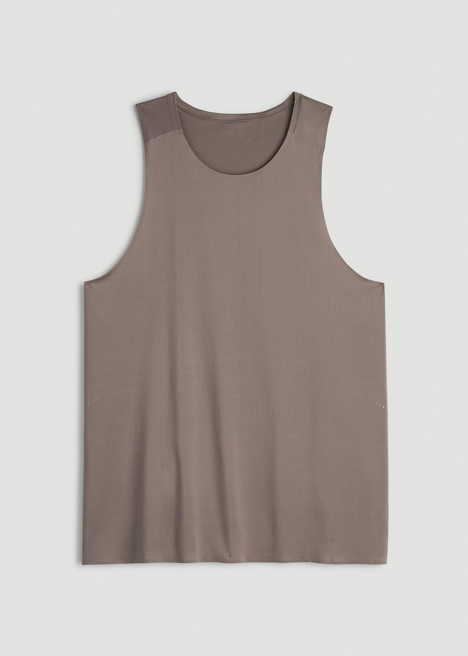 Perforated Training Singlet for Tall Men in Portobello Product Image
