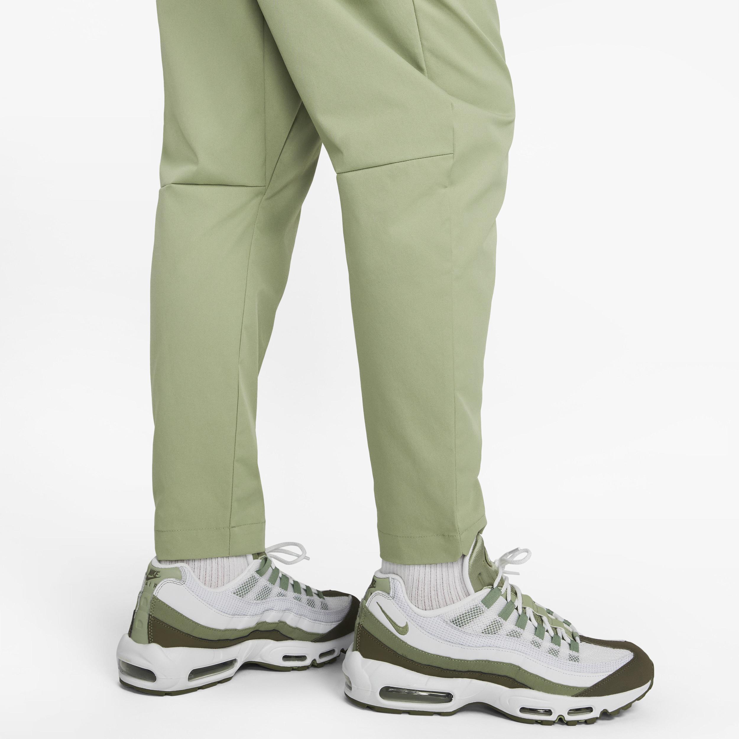 Nike Woven Taper Leg Pants - Mens Green/White Product Image