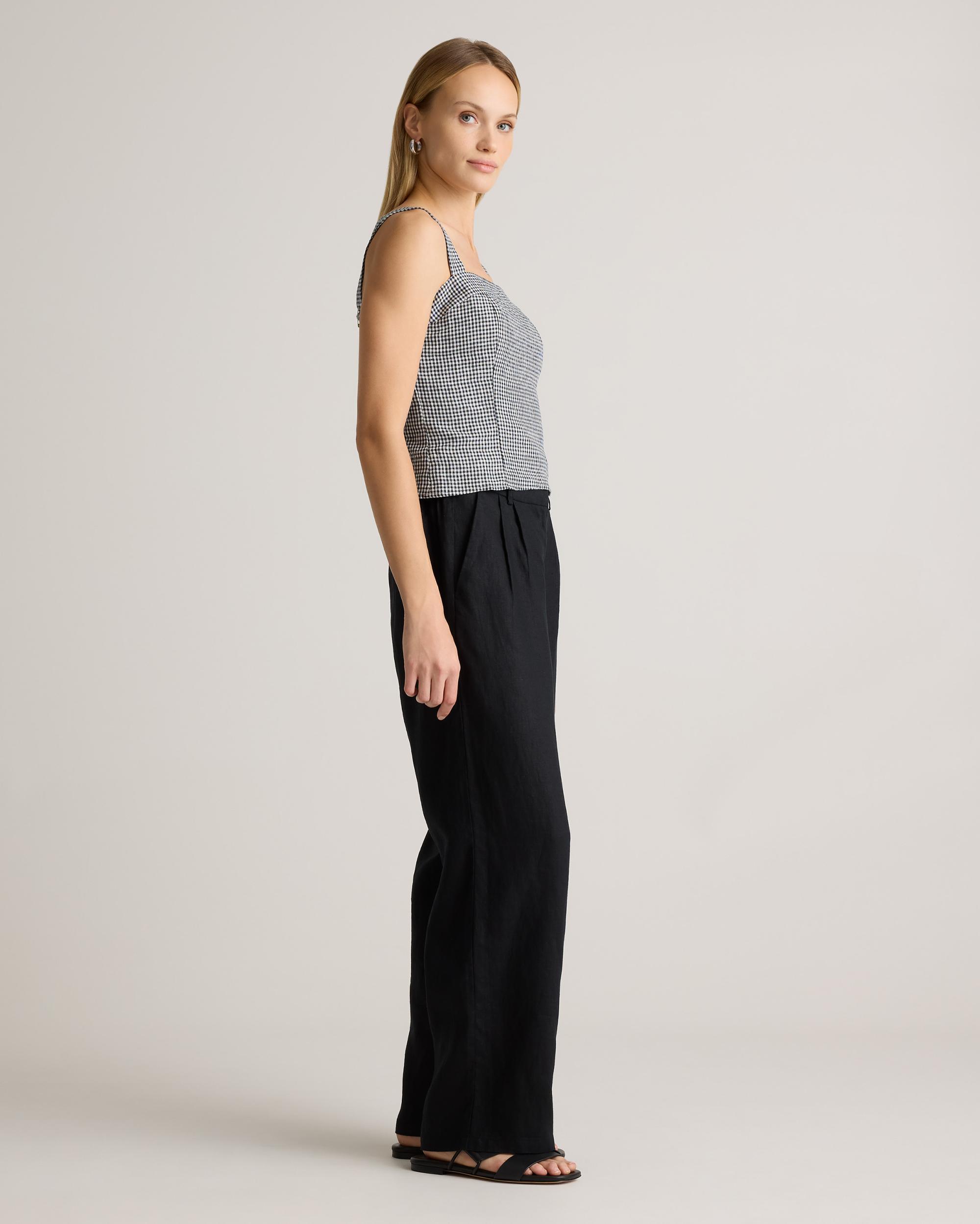 100% European Linen Fitted Tank Product Image