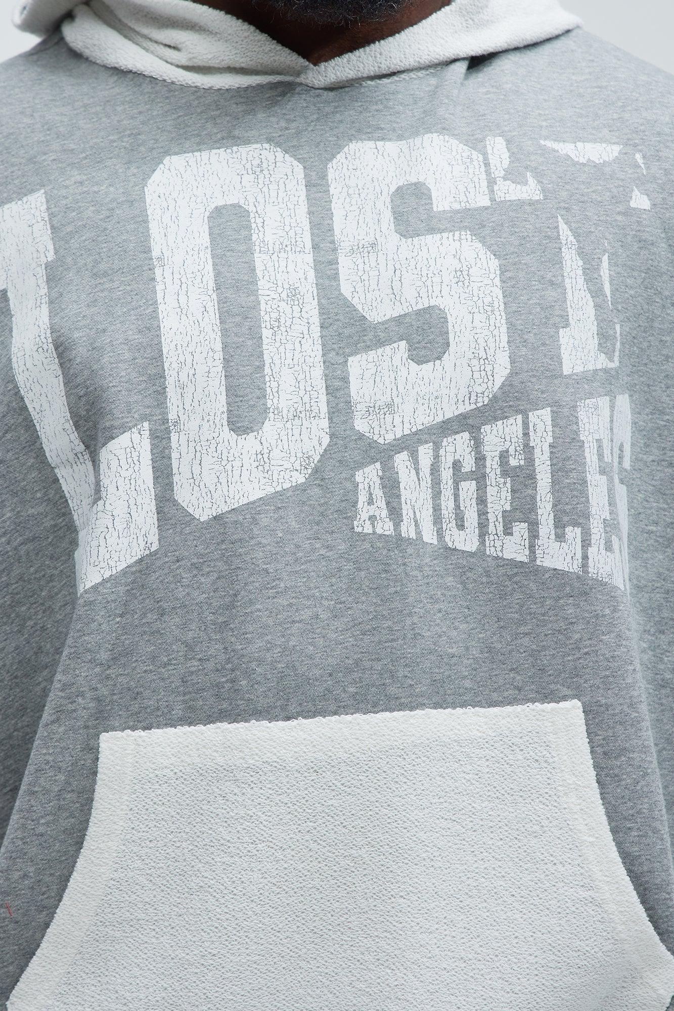 Lost Angeles Oversized Hoodie - Cream/combo Product Image