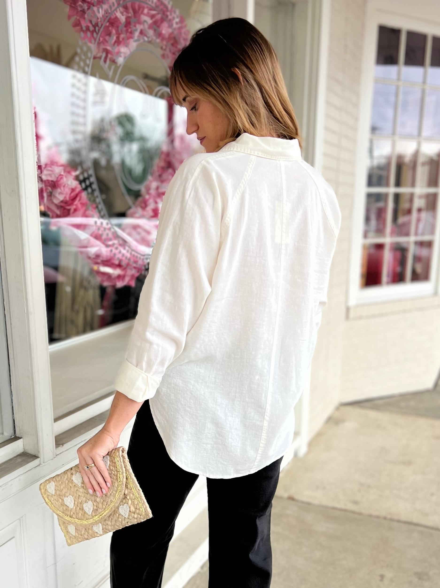 The Perfect Linen Button Front Top Product Image
