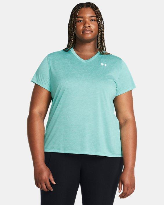UA Tech Twist Womens V-Neck Short Sleeve Product Image