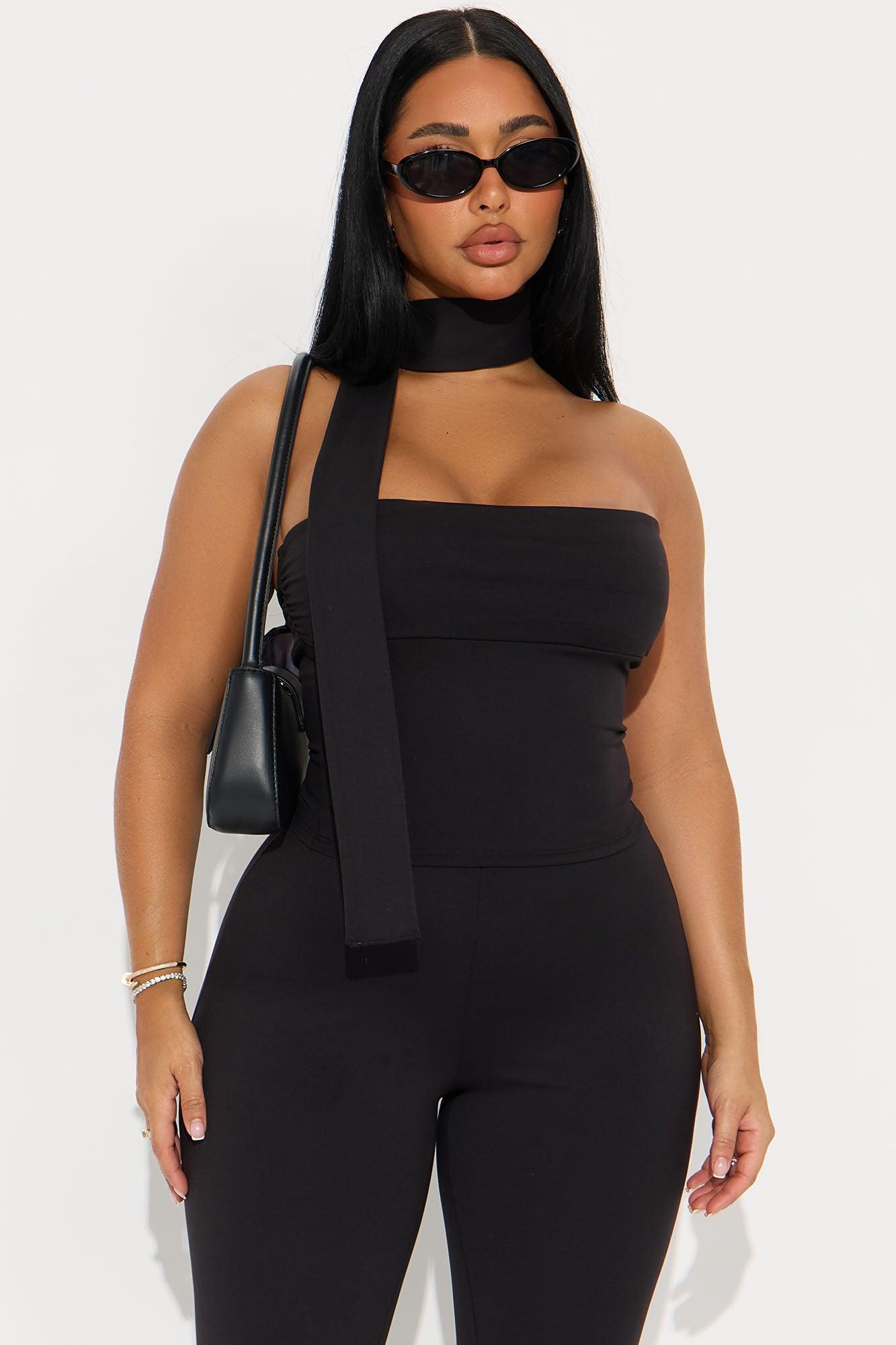 Ava 3 Piece Capri Set - Black Product Image