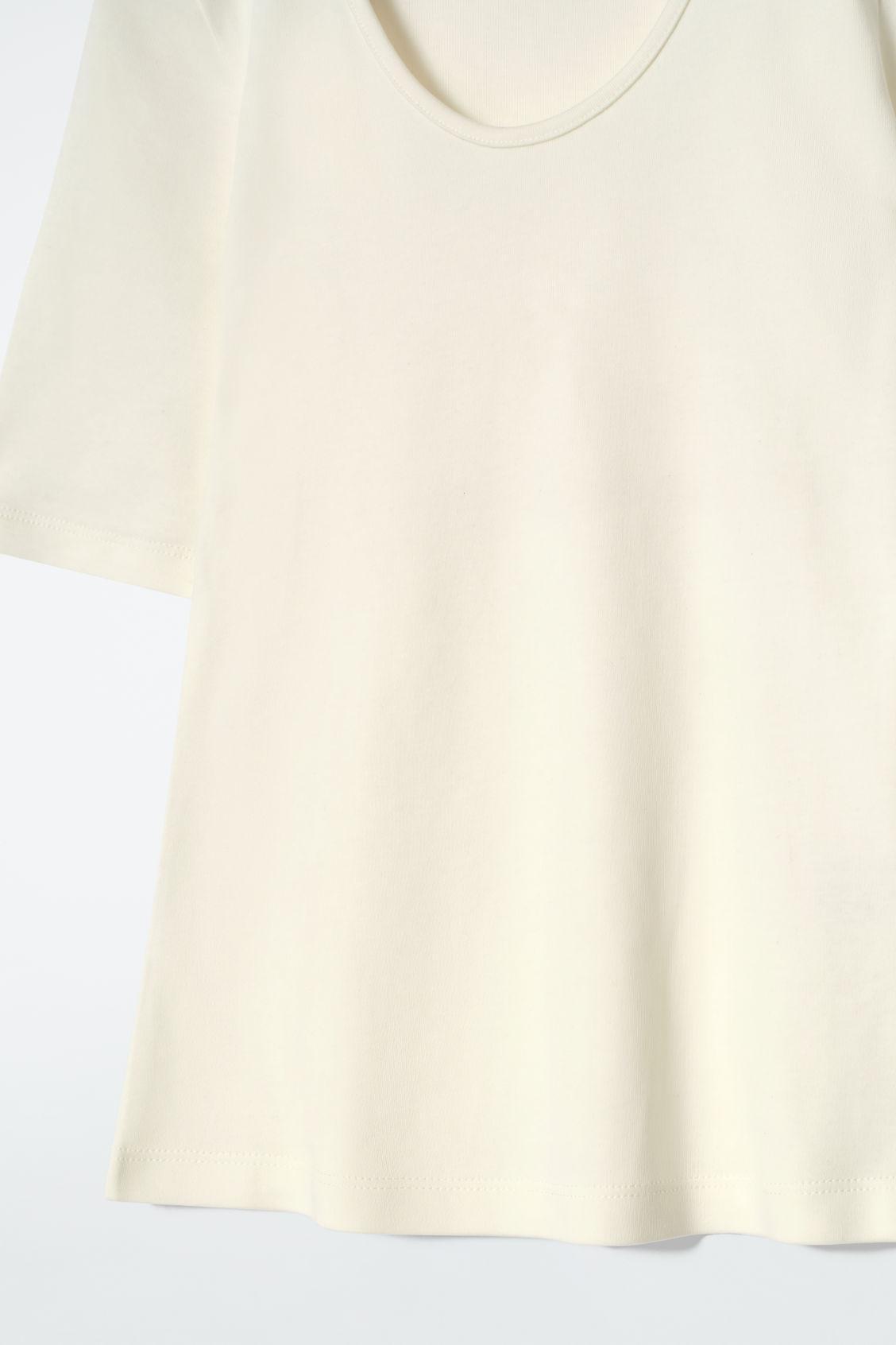 SLIM SCOOP-NECK COTTON T-SHIRT Product Image