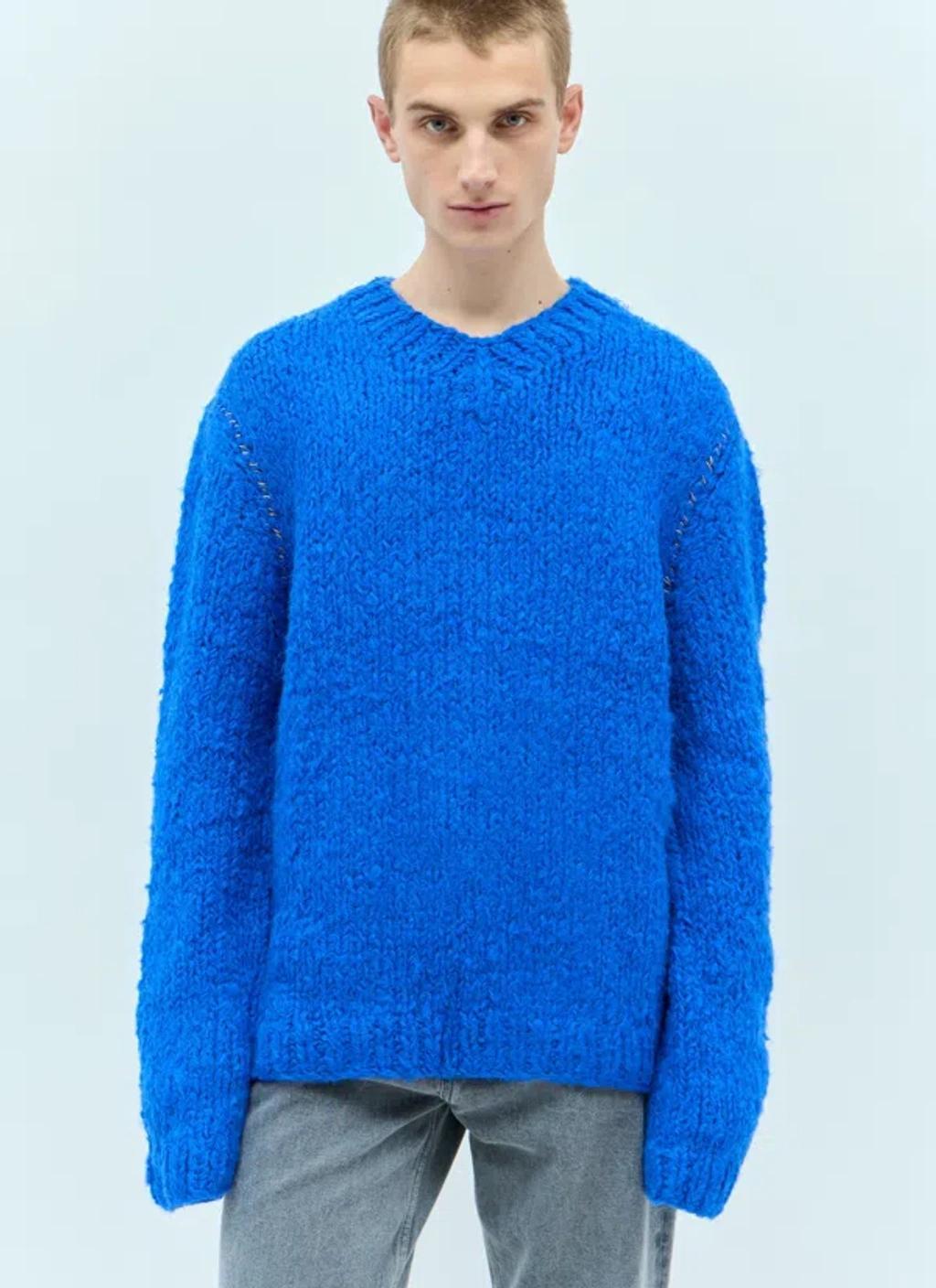 ACNE STUDIOS Chunky-knit Jumper In Blue Product Image