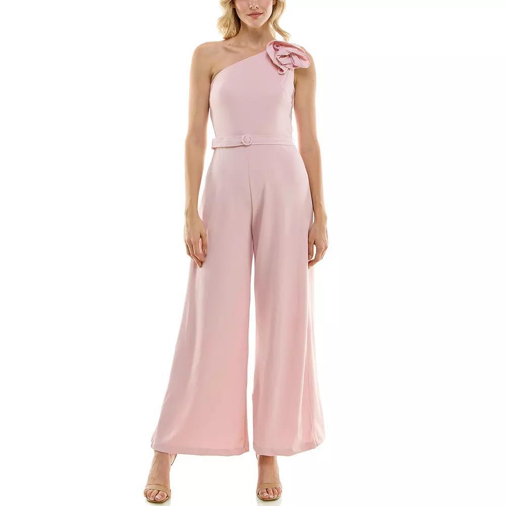 Women's Maison Tara One Shoulder Jumpsuit, Size: 14, Peony Product Image