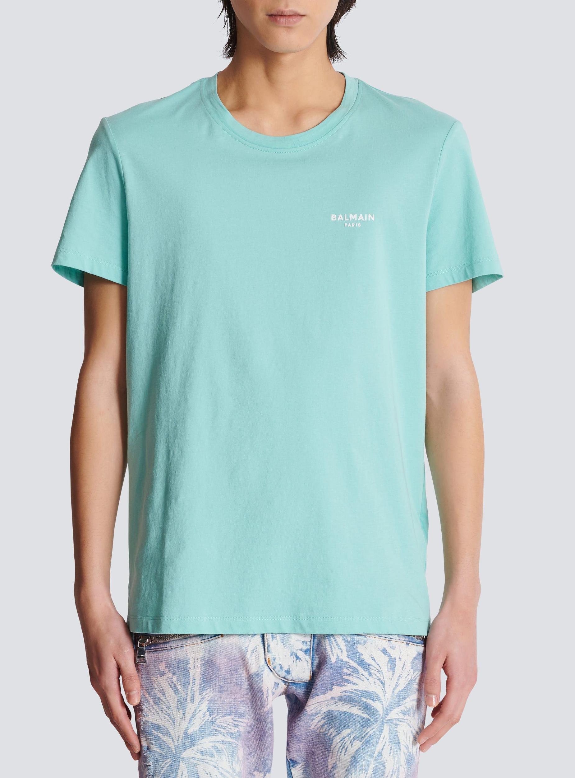 Balmain Paris flocked short-sleeved T-shirt Product Image