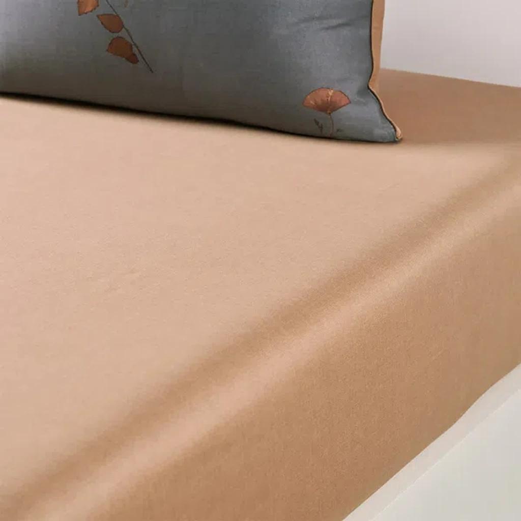 HUGO BOSS Copper Midnight Woven-weave Single Cotton Fitted Sheet Product Image