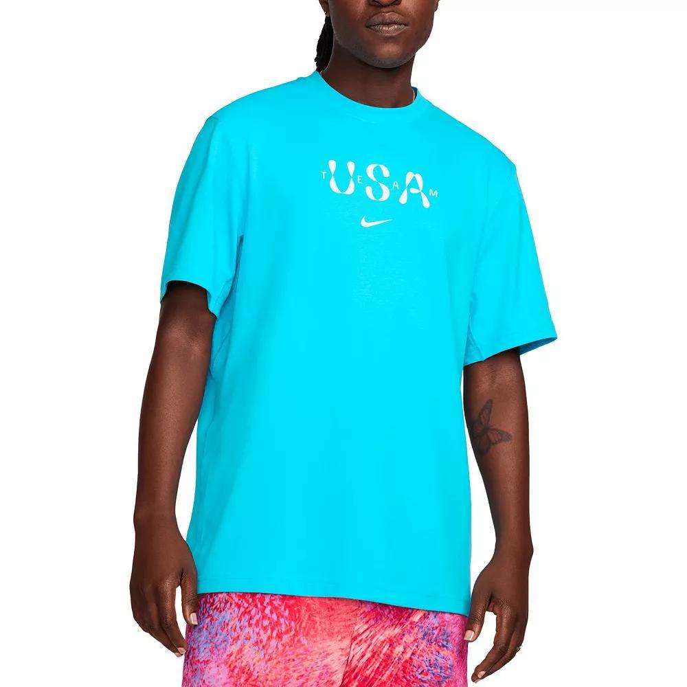 Men's Nike Aqua Team USA Primary Statement T-Shirt, Size: Medium, Usa Turquoise A Product Image
