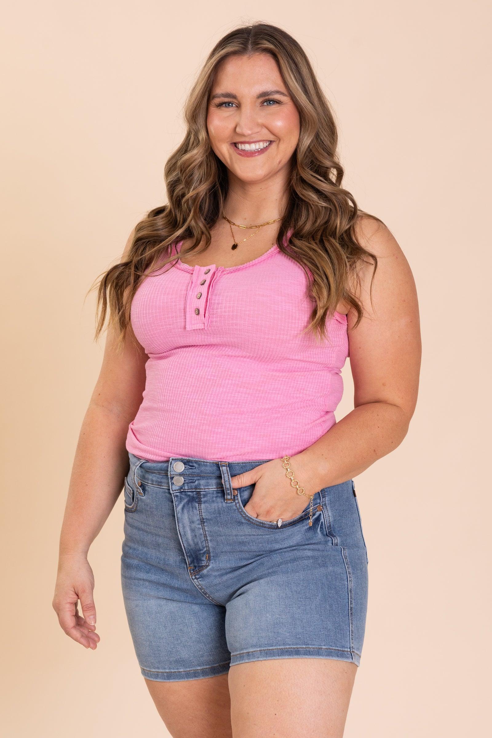 Judy Blue Tummy Control Cool Denim Shorts Product Image
