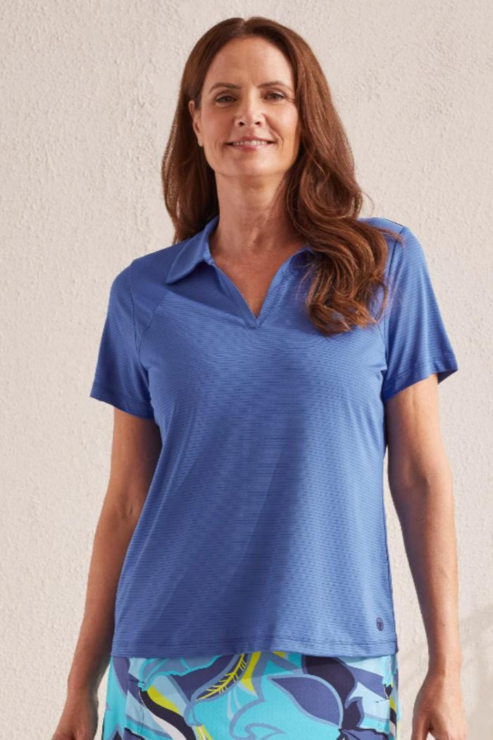 Shadow Stripe Polo Top Product Image