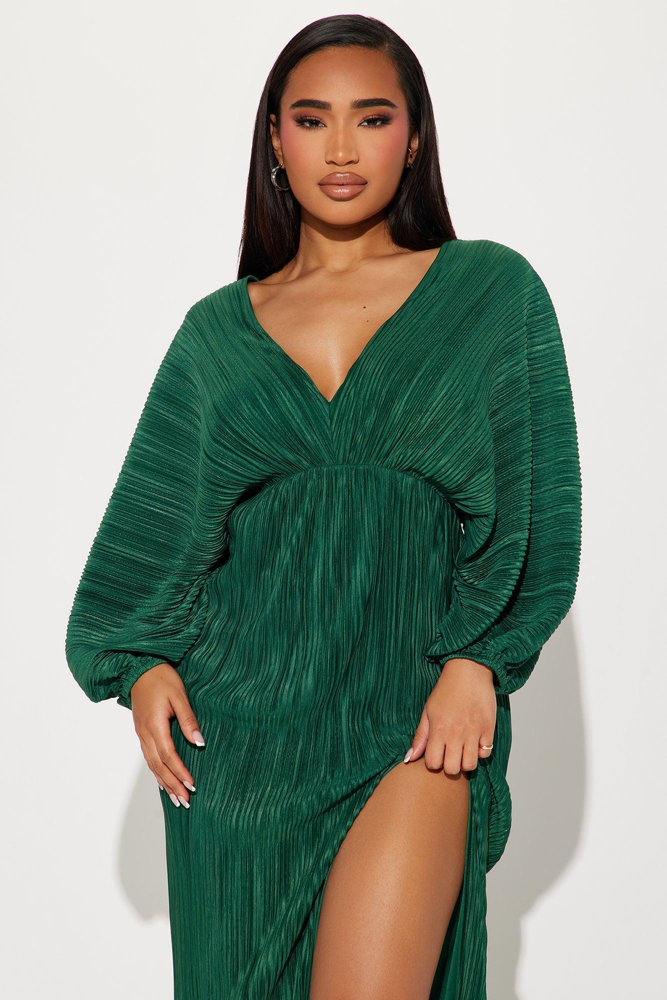 Paloma Pleated Maxi Dress - Hunter Product Image
